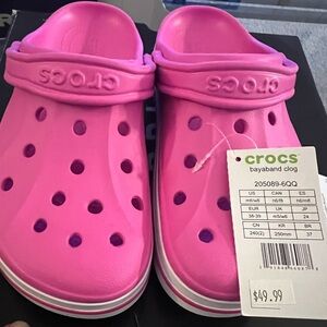 CROCS Women’s Bayaband Clog - Vibrant Pink